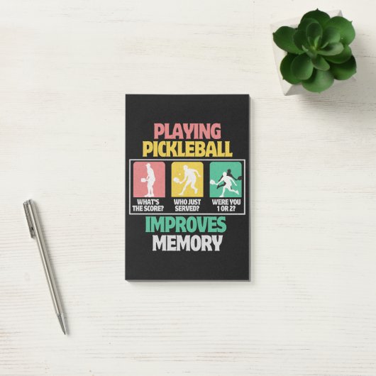 Playing Pickleball Improves Memory ポストイット (オフィス)