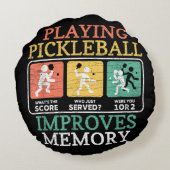 Playing Pickleball Improves Memory ラウンドクッション (裏面)