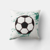 Playing soccer graphic black クッション (裏面)