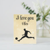 Playing soccer graphic black サンキューカード (スタンド正面)