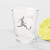 Playing soccer graphic black ショットグラス (裏面)