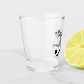 Playing soccer graphic black ショットグラス (左)