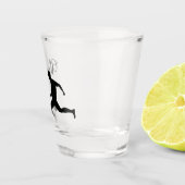 Playing soccer graphic black ショットグラス (右)