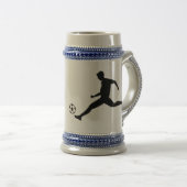 Playing soccer graphic black ビールジョッキ (正面右)
