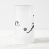 Playing soccer graphic black フロストグラスビールジョッキ (中央)