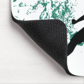 Playing soccer graphic black マウスパッド (コーナー)