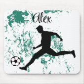 Playing soccer graphic black マウスパッド (正面)