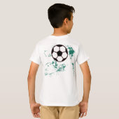 Playing soccer graphic black tシャツ (裏面フル)