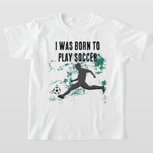 Playing soccer graphic black tシャツ (レイダウン)