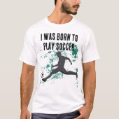 Playing soccer graphic black tシャツ (正面)