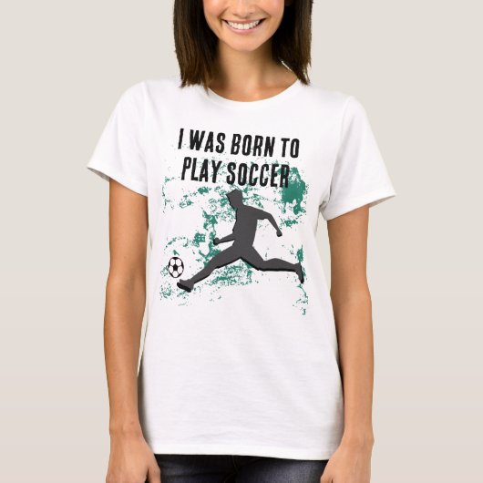 Playing soccer graphic black tシャツ (正面)