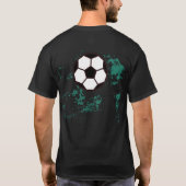 Playing soccer graphic black tシャツ (裏面)