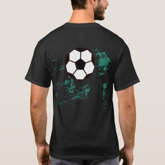 Playing soccer graphic black tシャツ (裏面)