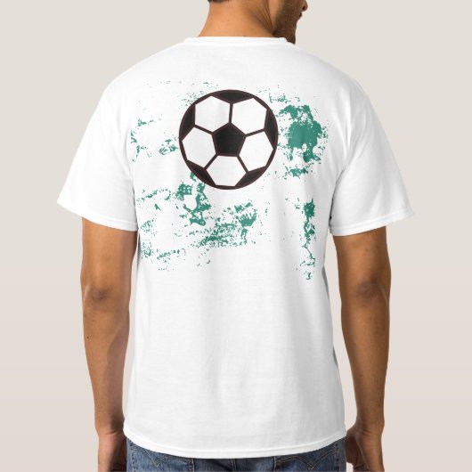 Playing soccer graphic black tシャツ (裏面)