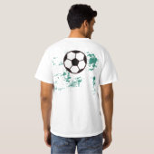 Playing soccer graphic black tシャツ (裏面フル)