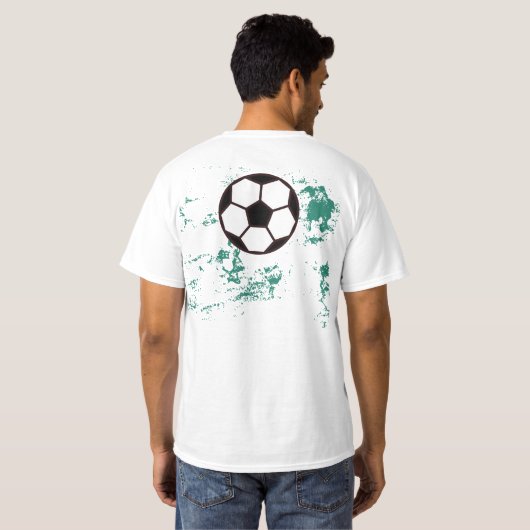 Playing soccer graphic black tシャツ (裏面フル)