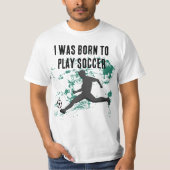 Playing soccer graphic black tシャツ (正面)