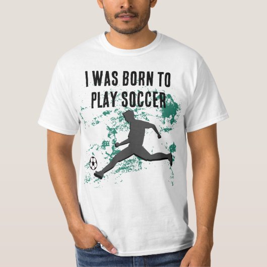 Playing soccer graphic black tシャツ (正面)