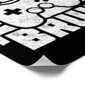 Playing Video Games - Pc Console Gaming - Funny Vi ポスター (角)