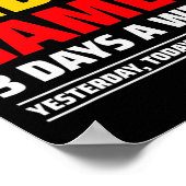 Playing Video Games - Pc Console Gaming - Funny Vi ポスター (角)