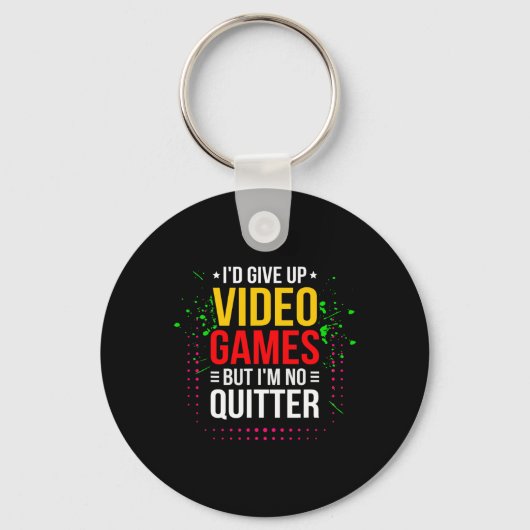 Playing Video Games - Video Gamer Meme - Funny Vid キーホルダー (正面)