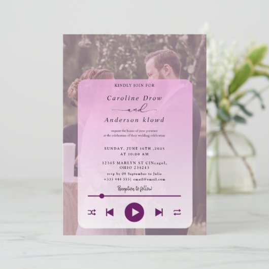 Playlist wedding Invitation (スタンド正面)