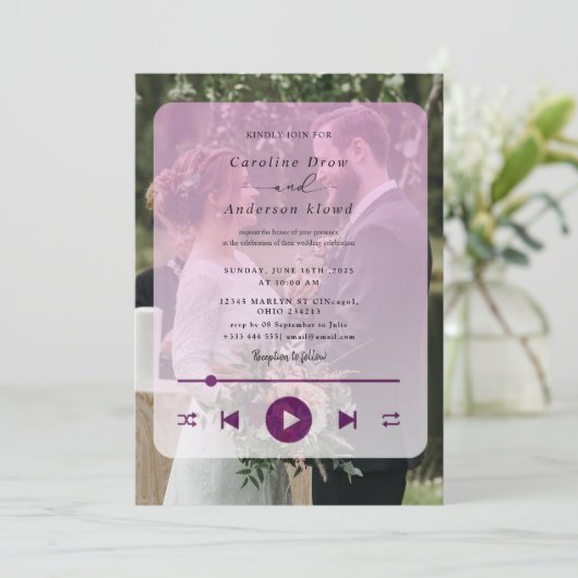 Playlist wedding Invitation (スタンド正面)