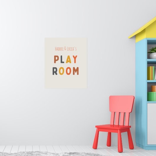 playroom Custom personalized Poster & Prints ポスター (子ども部屋1)