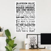 Playroom Rules ポスター (ホームオフィス)