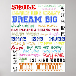 Playroom Rules ポスター