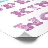 Playroom Rules Poster Rainbow Watercolor ポスター (角)