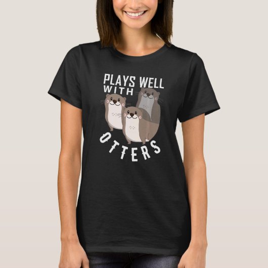 Plays Well With Otters  Big Pun  Otter Tシャツ (正面)