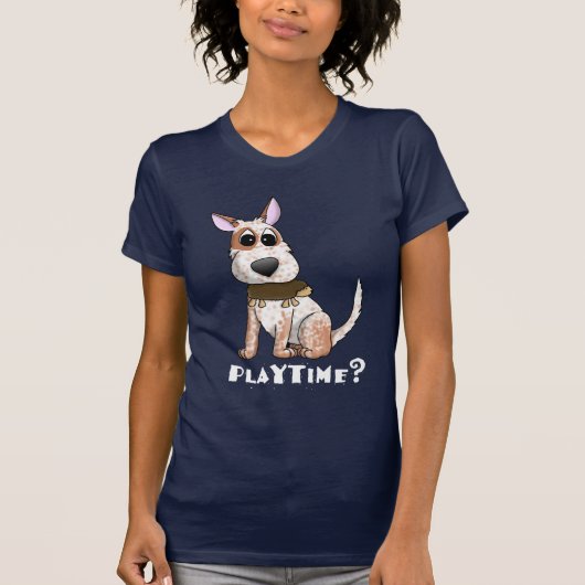 Playtimeの漫画の赤Heeler Tシャツ (正面)