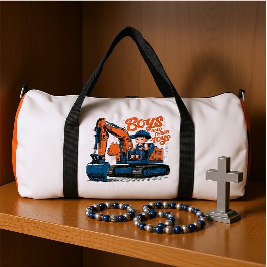 Playtime Atop the Bulldozer ダッフルバッグ