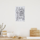 Plazaでの食事 | Aix en Provence，フランス ポスター (キッチン)