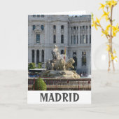 Plaza de Cibeles、マドリード カード (黄色い花)