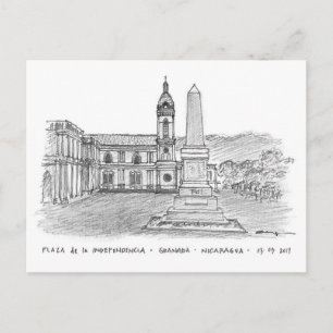 Plaza de la Independencia,グラナダ,ニカラグア ポストカード