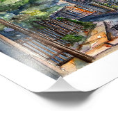 Plaza Joaquín Edwards Bello (acuarela) フォトプリント (角)