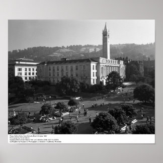 Plaza, Sather Gate from Dwinelle Roof, 1966 ポスター