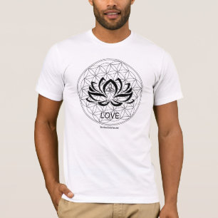 PLE，神聖な幾何学，霊気，生の花，蓮 Tシャツ