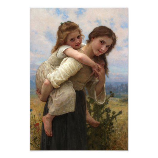 Pleasant Burden by William Adolphe Bouguerau フォトプリント (正面)