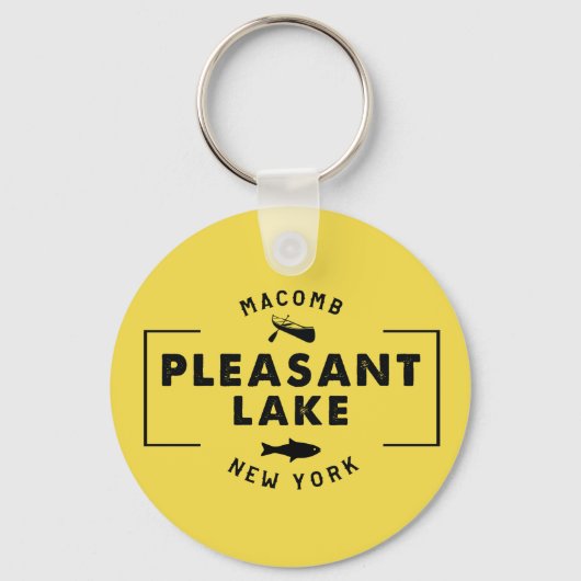 Pleasant Lake 2.25インチベーシックボタンキーチェーン キーホルダー (正面)