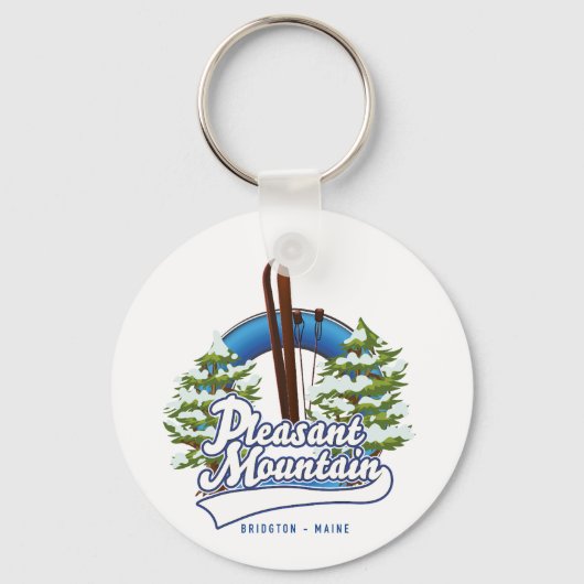 Pleasant Mountain Ski Bridgton ロゴ キーホルダー (正面)