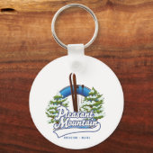 Pleasant Mountain Ski Bridgton ロゴ キーホルダー (裏面)
