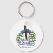 Pleasant Mountain Ski Bridgton ロゴ キーホルダー (裏面)