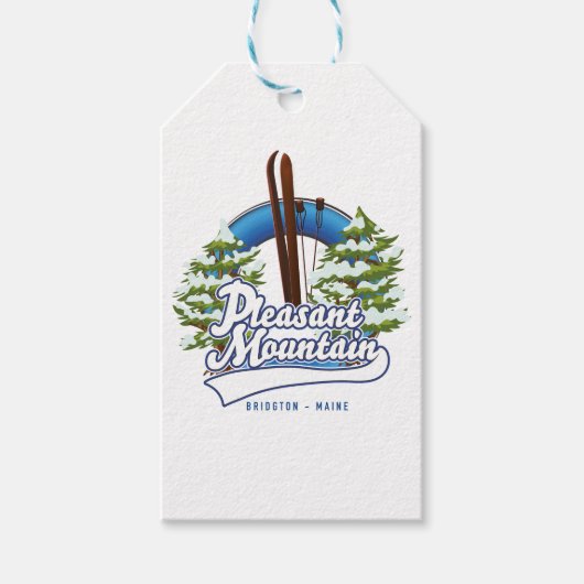 Pleasant Mountain Ski Bridgton ロゴ ギフトタグ (正面)
