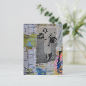 Pleasantville Vintage Woman Collage ポストカード (スタンド正面)
