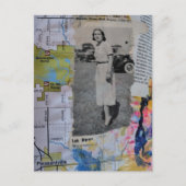 Pleasantville Vintage Woman Collage ポストカード (正面)