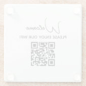 Please 楽しむ Our Hotel Wifi Welcome QR Code ガラスコースター (裏面)