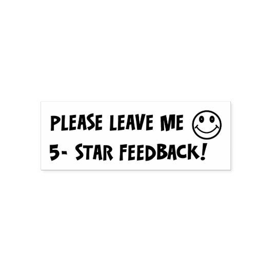 Please 離れ Me 5-Star Feedback顔絵文字 セルフインキングスタンプ (デザイン)